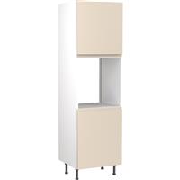 Kitchen Kit Flatpack J-Pull Kitchen Cabinet Tall Single Oven Unit Ultra Matt 600mm in Cashmere MFC