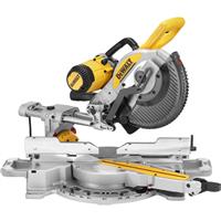 DeWalt 250mm Double Bevel Slide Mitre Saw with XPS 110V Steel