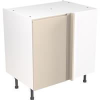 Kitchen Kit Flatpack J-Pull Kitchen Cabinet Base Blind Corner Unit Super Gloss 800mm in Cashmere MFC