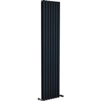 Ximax Bristol Designer Radiator 1800 x 410mm 4147Btu Double in Anthracite Steel