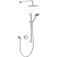 Aqualisa Quartz Classic Smart Digital Divert Thermostatic Shower HP/Combi Rear Fed in Chrome Stainless Steel