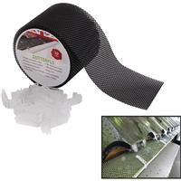 Gutterflo Gutter Guard With Clips 4m x 110mm in Black Polycarbonate