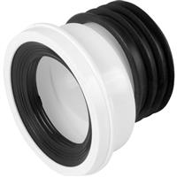 Aquaflow Offset Pan Connector 4"/110mm in White Rubber