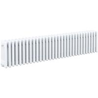 Arlberg 4-Column Horizontal Radiator 300 x 1452mm 4433Btu in White Steel