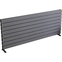 Ximax Oxford Duo Horizontal Designer Radiator 595 x 1500mm 4935Btu in Silver Steel