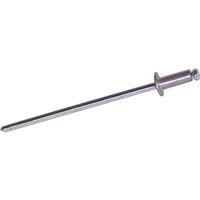 Unbranded Dome Head Rivet 3.2 x 12.0mm (100 Pack) in Aluminium Steel