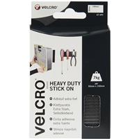 Velcro Brand Heavy Duty Stick On Strips 50mm x 100mm x 2 Sets (2 Pack) in Black