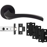 Carlisle Brass Sines Door & Latch Pack Matt in Black