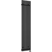 Terma Electric Radiator Rolo-Room-E 800W 1800 x 370mm Heban in Black Low Carbon Mild Steel