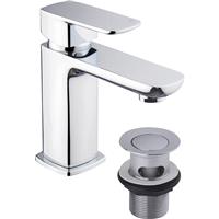 Ebb and Flo Ebb + Flo Heacham Taps Basin Mixer in Chrome Rubber/Steel