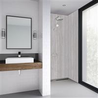 Mermaid Elite Tongue & Groove Shower Wall Panel Vieste 2420mm x 1200 x 10mm in Brown Synthetic Waterproof Core