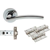 Carlisle Brass Tavira Door & Latch Pack Polished in Chrome