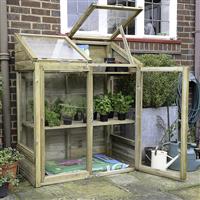 Forest Garden Mini Greenhouse 144cm (h) x 120cm (w) x 62cm (d) Timber