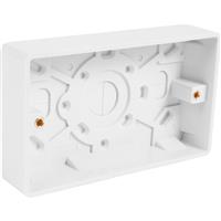Wessex Electrical Wessex Moulded Surface Box 2 Gang 25mm in White Plastic