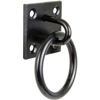Chain Plate Ring in Black Steel