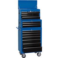 Draper Combination Roller Cabinet and Tool Chest 26 16 drawer in Blue Steel