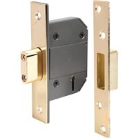 Yale BS 5 Lever Mortice Deadlock 76mm Polished Brass in Gold