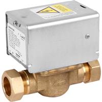 Honeywell Home 2 Port Zone Valve 22mm in Chrome Iron