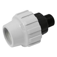 Aquaflow MDPE Male BSP Adaptor 25mm x 3/4" in White