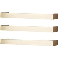 Towelrads Elcot 3 Pack Square 630mm in Polished Brass Steel