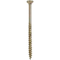 ForgeFast Multi Purpose Self Drilling Wood Screw 6.0 x 80mm (100 Pack) in Gold Steel