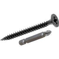 Ulti-Mate II Stick-Fit Bugle Head Drywall Screw Phosphate 3.50 x 32mm (1000 Pack) in Black Steel