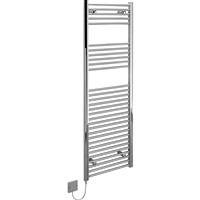 Kudox Electric Pre-Filled Flat Towel Radiator 1500 x 500mm 400W in Chrome Steel