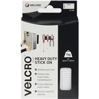 Velcro Brand Heavy Duty Stick On Strips 50mm x 100mm x 2 Sets (2 Pack) in White