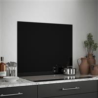 Splashback Gloss Self-Adhesive Glass 900 x 750mm in Black