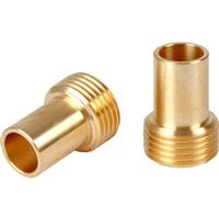 Unbranded Tap Tail Adaptors 15mm x 3/8" (2 Pack) in Gold Brass