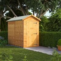Power Windowless Apex Shed 8' x 4 4' in Natural Timber