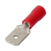 Spade Type Connectors Male 1.5mm (100 Pack) in Red