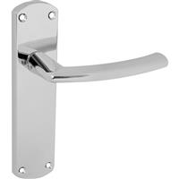 Serozzetta Dos Door Handles Latch Polished (Pair) in Chrome