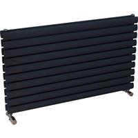 Ximax Bristol Double Horizontal Designer Radiator 584 x 1000mm 3259Btu in Anthracite Steel