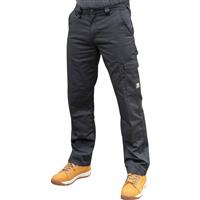 Maverick Safety Maverick Cargo Trousers 32" L in Black Cotton/Polyester