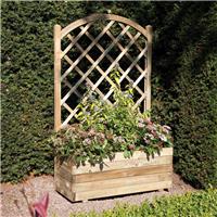 Rowlinson Rectangular Planter & Lattice 138cm (h) x 42cm (w) x 90cm (d)