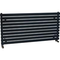 Ximax Bristol Single Horizontal Designer Radiator 584 x 1200mm 2587Btu in Anthracite Steel