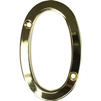 Fab and Fix Fab & Fix Hardex Door Numeral 0 in Gold Zinc