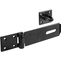 Perry Heavy Duty Safety Hasp & Staple 180mm in Black Steel