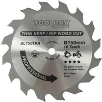 Toolpak Thin Kerf TCT Blade 150 x 10mm x 16T Steel