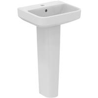 Ideal Standard i. life B Cloakroom Basin and Pedestal 45cm 1 Tap Hole in White Ceramic