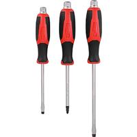 Minotaur Chisel Screwdriver Set (3 Piece) in Black/Red Steel