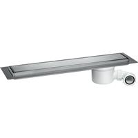 McAlpine Standard Channel Drain With Brushed Finish Cover Plate 600mm CD600-B Steel