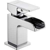 Deva Waterfall Taps Cloakroom Basin Mixer in Chrome Brass