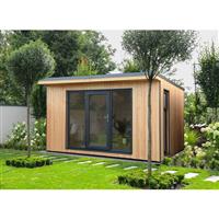 Forest Garden Xtend 4+ Garden Building - INSTALLED 250cm(h) x 404cm(w) x 342cm(d) in Natural Rubber