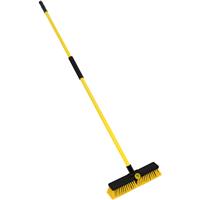 Bulldozer Heavy Duty Dual Fill Broom Clipped with Handle 14" (355mm) in Yellow Plastic