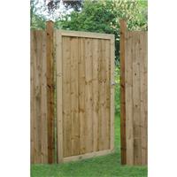 Forest Garden Pressure Treated Square Board Gate 180cm (h) x 92cm (w) x 4.4cm (d) in Natural Timber