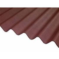 Unbranded Corrugated Bitumen Sheet Red 2m x 930mm 5 Pack (5 Pack)