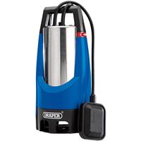 Draper Submersible Dirty Water Pump with Float Switch 850W in Blue