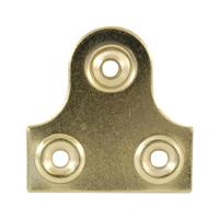 Mirror Plate Round Hole 38mm (10 Pack) in Brass
